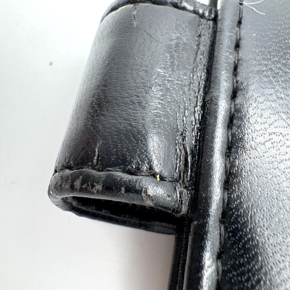 Day-Timer Black Faux Leather Snap-Close Organizer Stitched Compact 6-Ring Binder - Picture 7 of 14